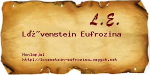 Lövenstein Eufrozina névjegykártya